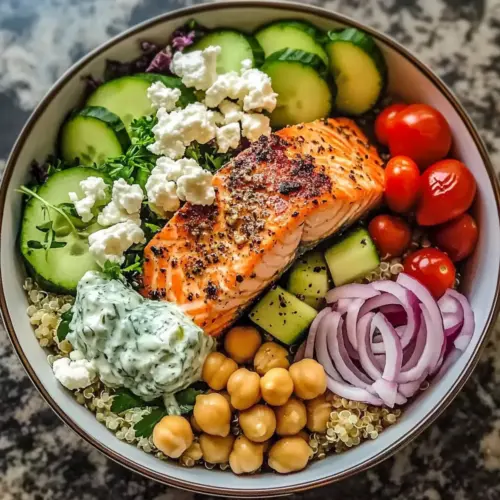 Mediterranean Salmon Bowl