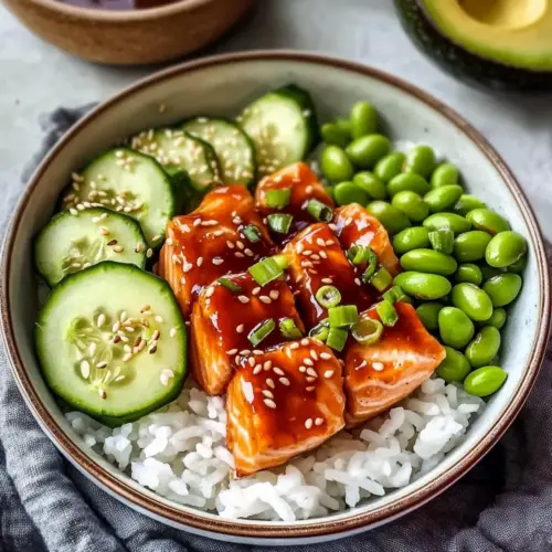 Honey Sriracha Salmon Bowls