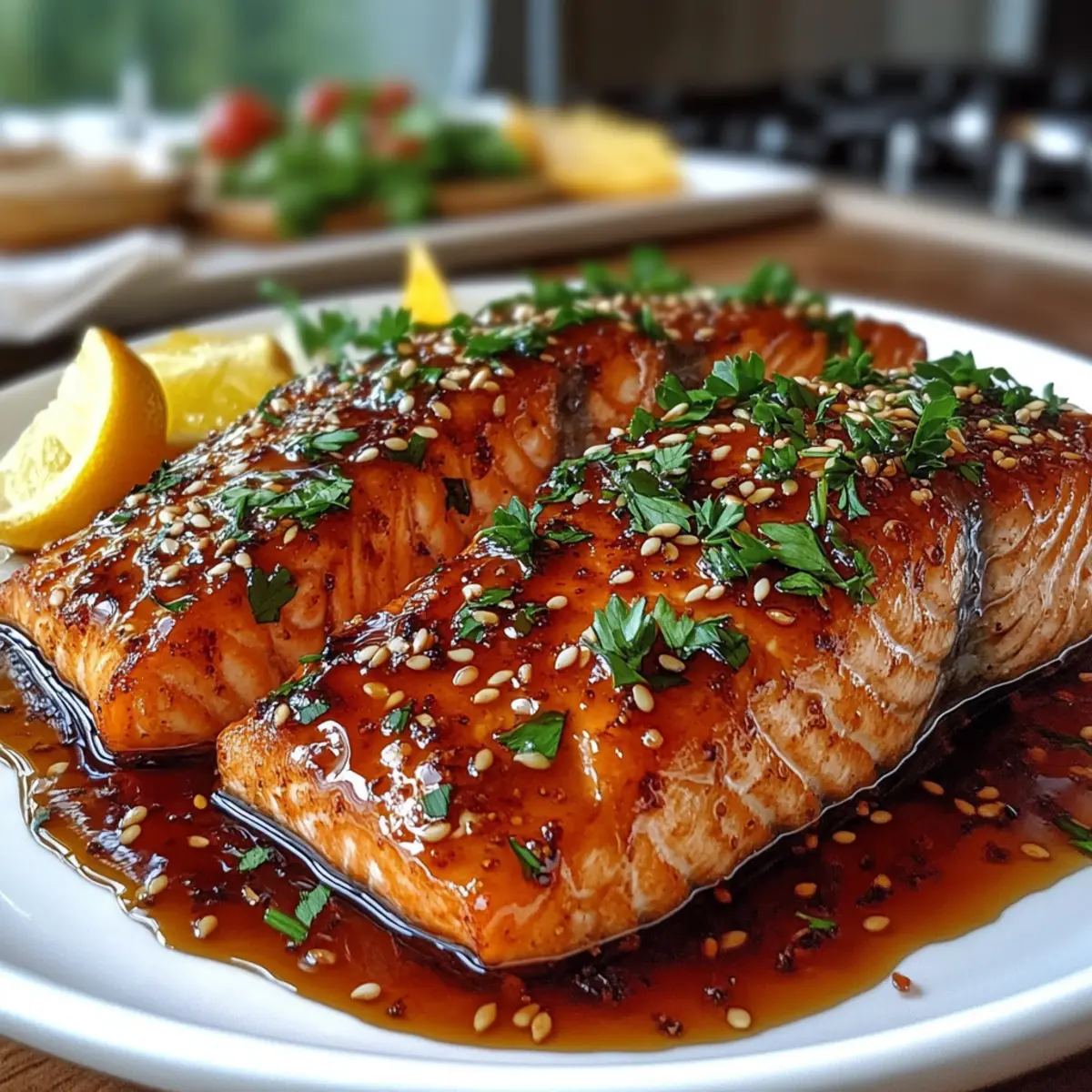 Honey Garlic Glazed Salmon