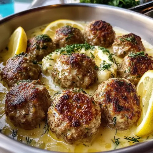 Greek Meatballs in Lemon Sauce