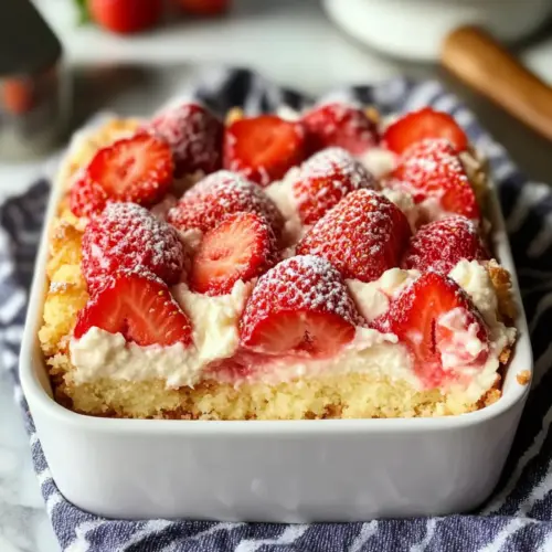 Strawberry Cheesecake Dump Cake