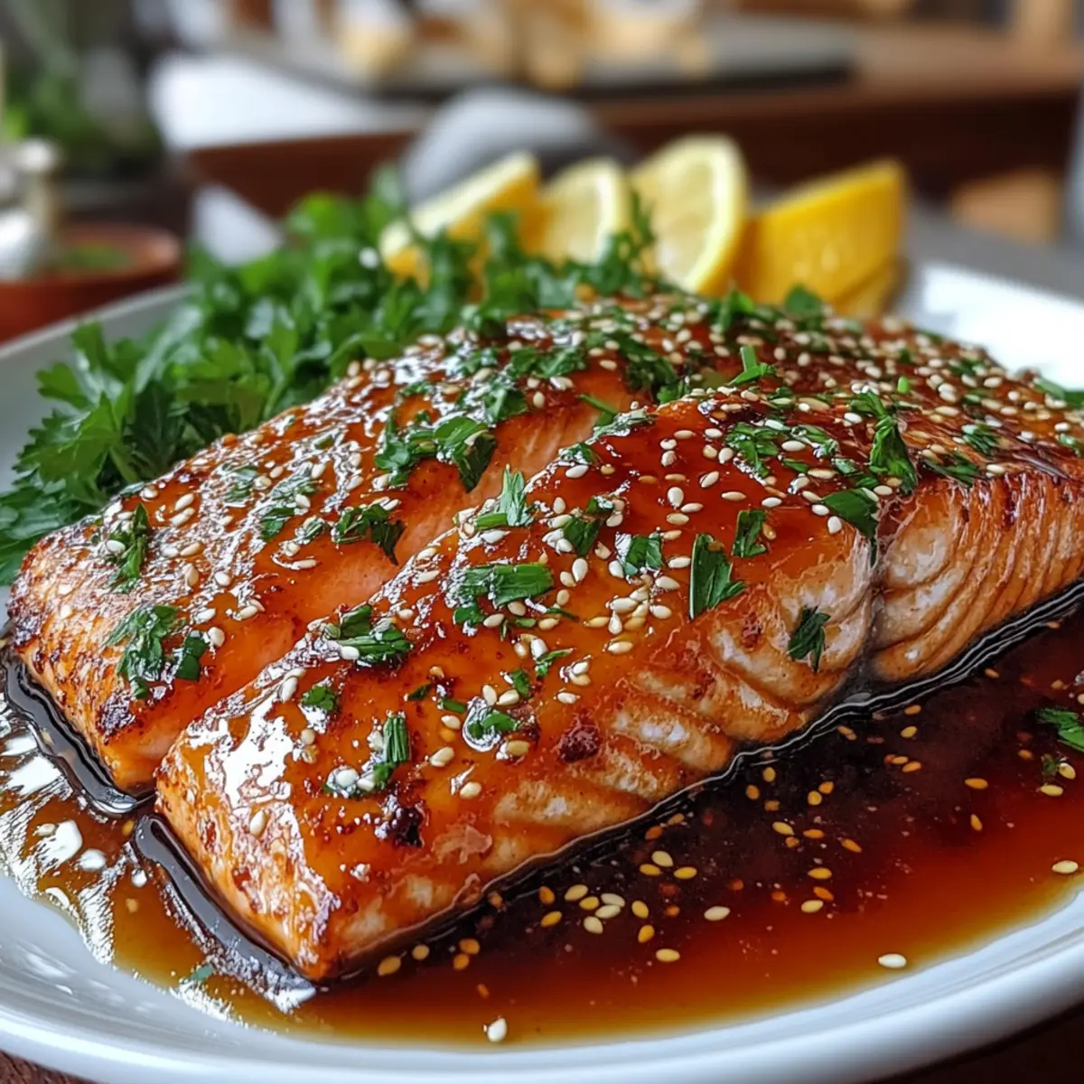 Honey Garlic Glazed Salmon