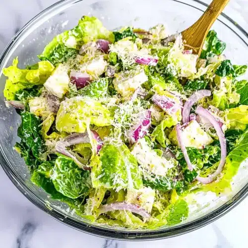 Lemon Parmesan Lettuce Salad