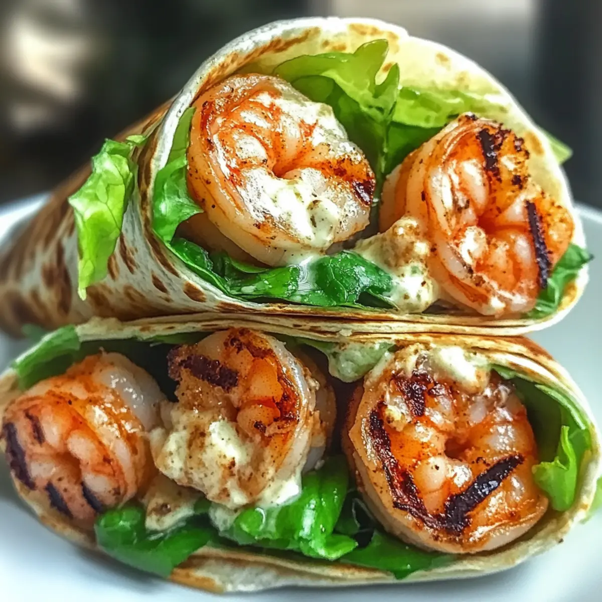 Grilled Shrimp Caesar Wraps