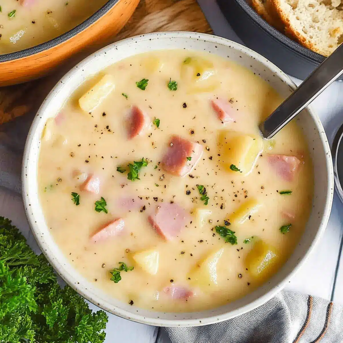 Cheesy Ham and Potato Soup