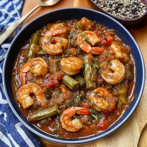 Smothered Okra With Shrimp