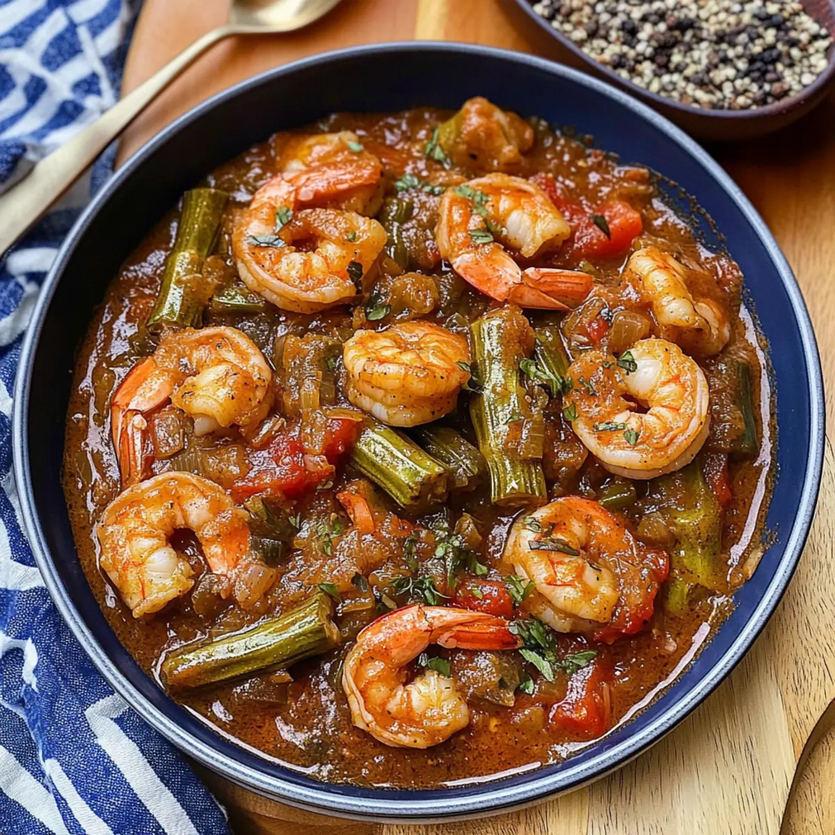 Smothered Okra With Shrimp