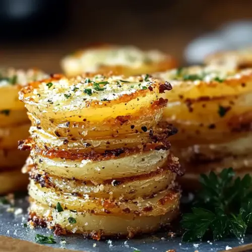 Garlic Parmesan Potato Stacks