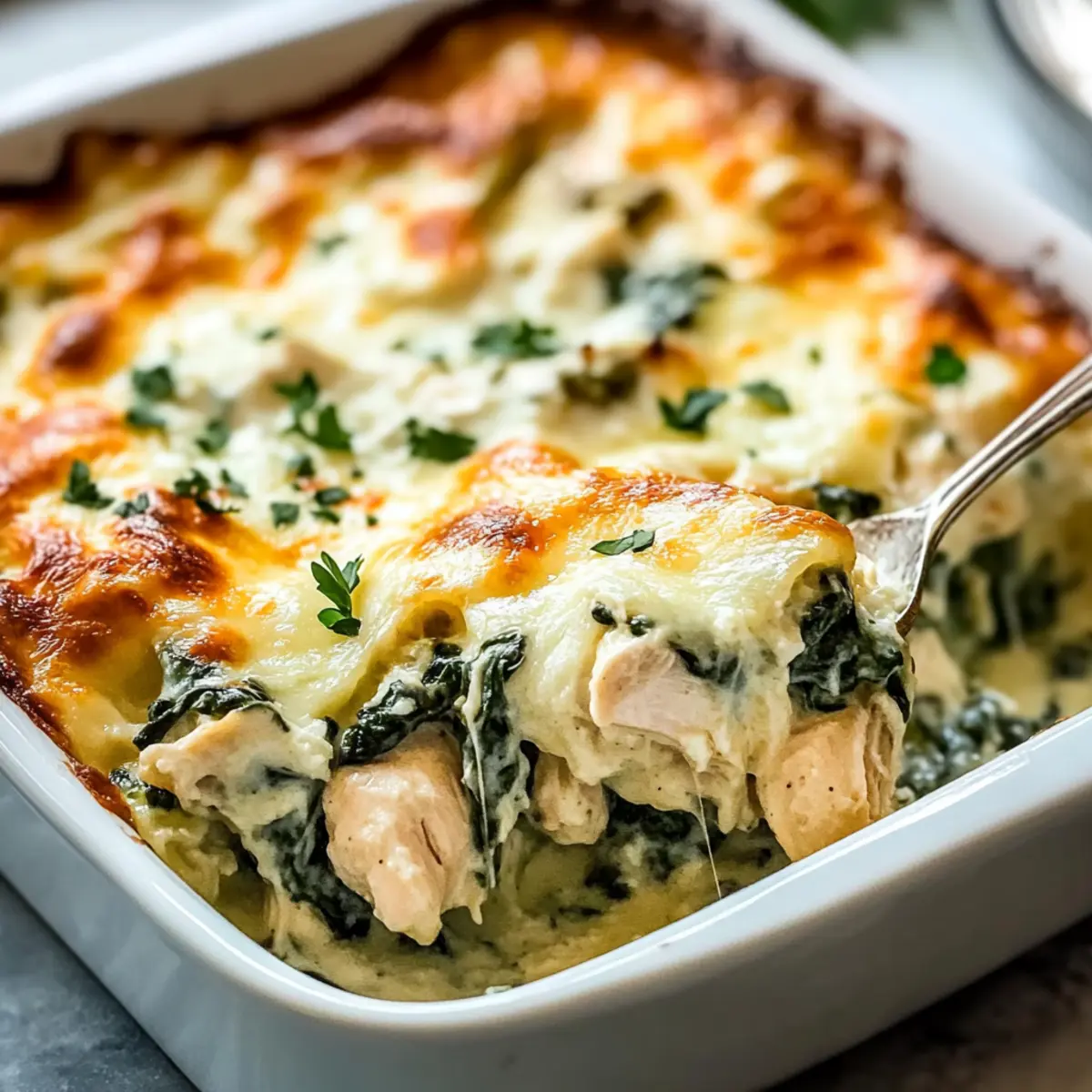 Creamy Chicken and Spinach Casserole