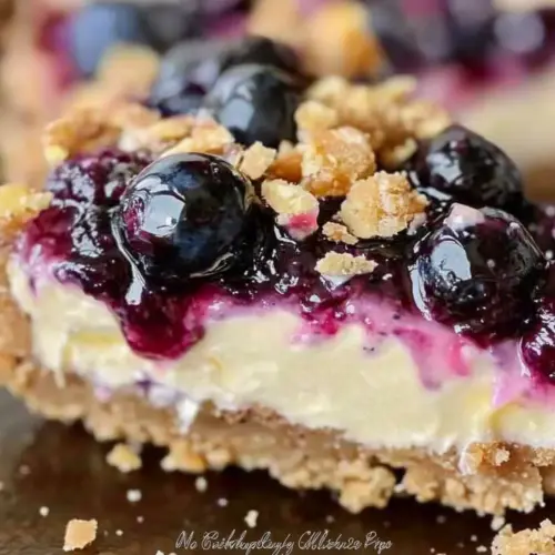 Cream Cheese Lemon Dessert with Blueberry