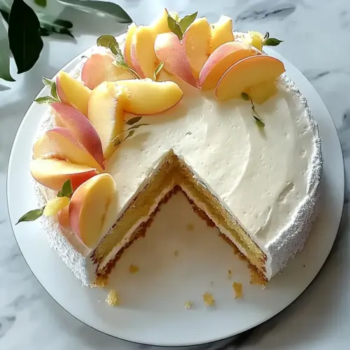 Jasmine, Peach & Vanilla Cake