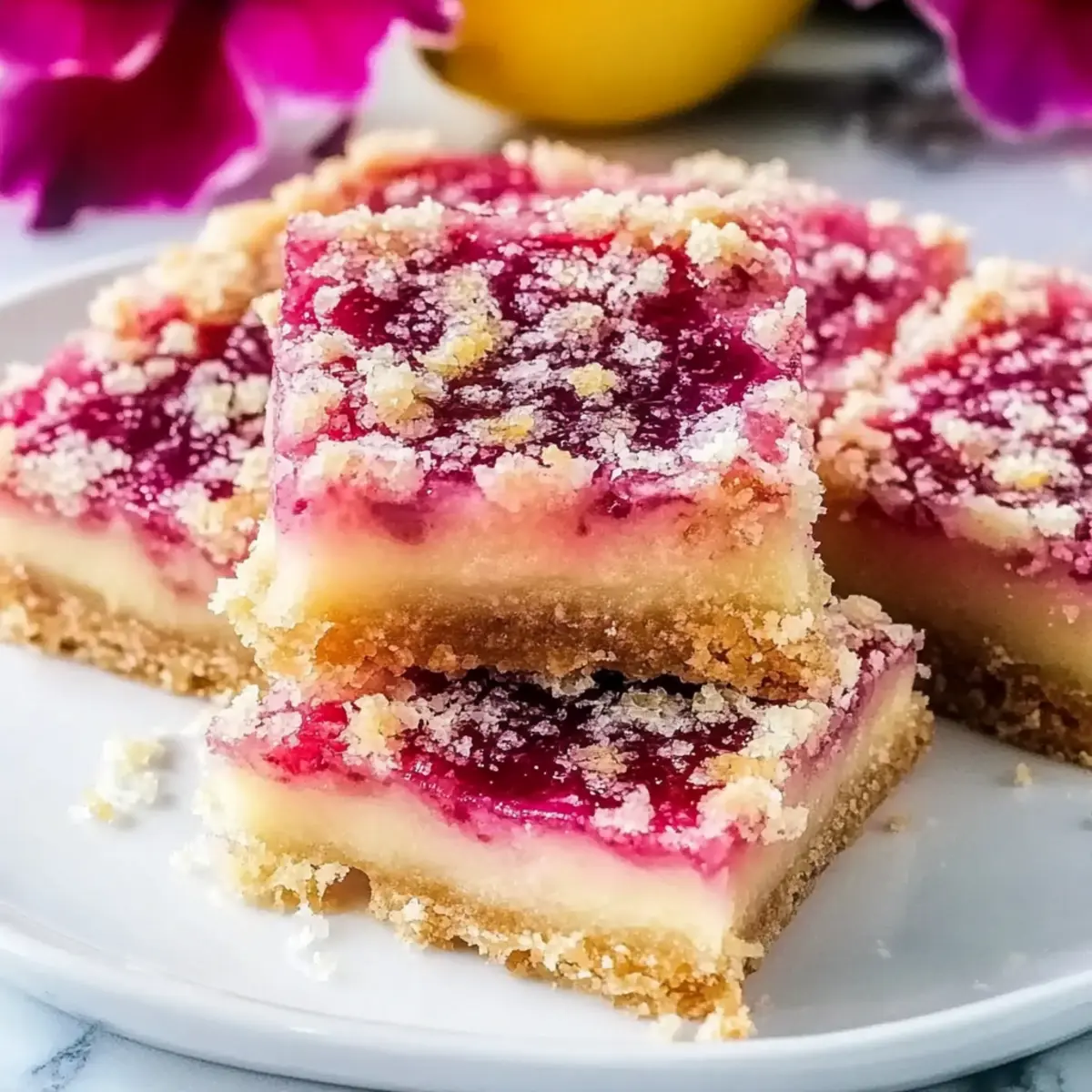 Hibiscus Lemon Bars