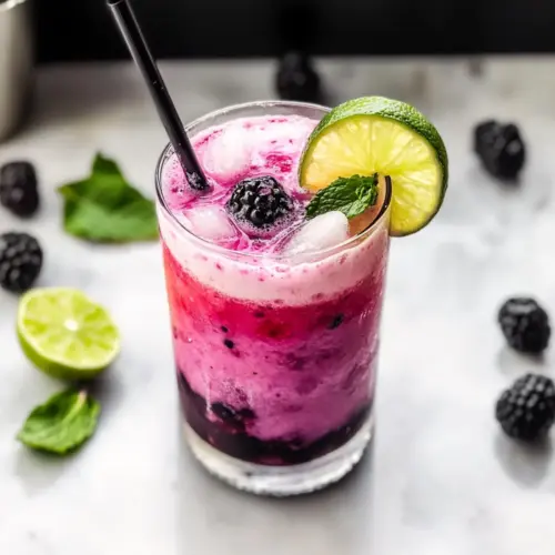 Creamy Blackberry Coconut Mojito