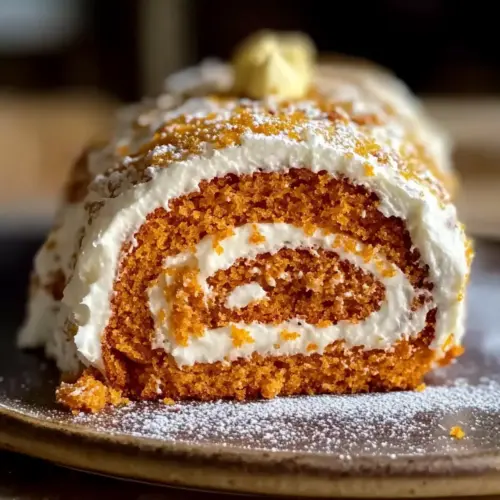 Carrot Cake Roll with Cream Cheese Frosting