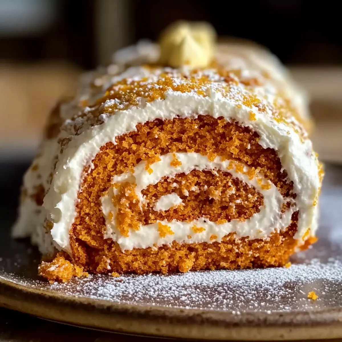 Carrot Cake Roll with Cream Cheese Frosting