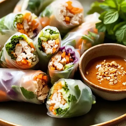Lemongrass Chicken Rice Paper Rolls
