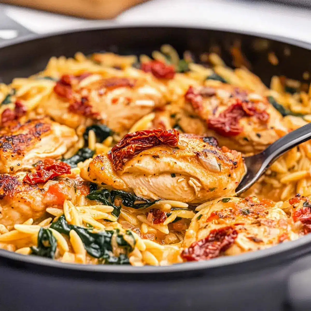 Creamy Sun-Dried Tomato Chicken Orzo
