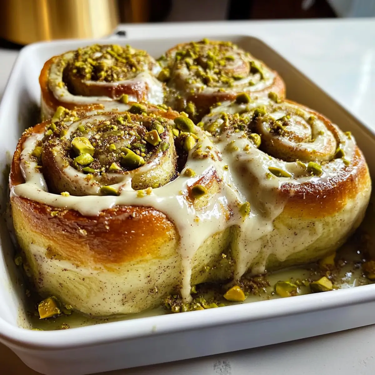 Pistachio Cream Cinnamon Rolls