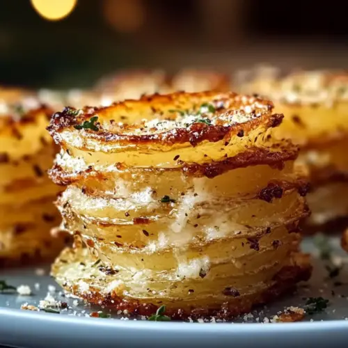 Garlic Parmesan Potato Stacks