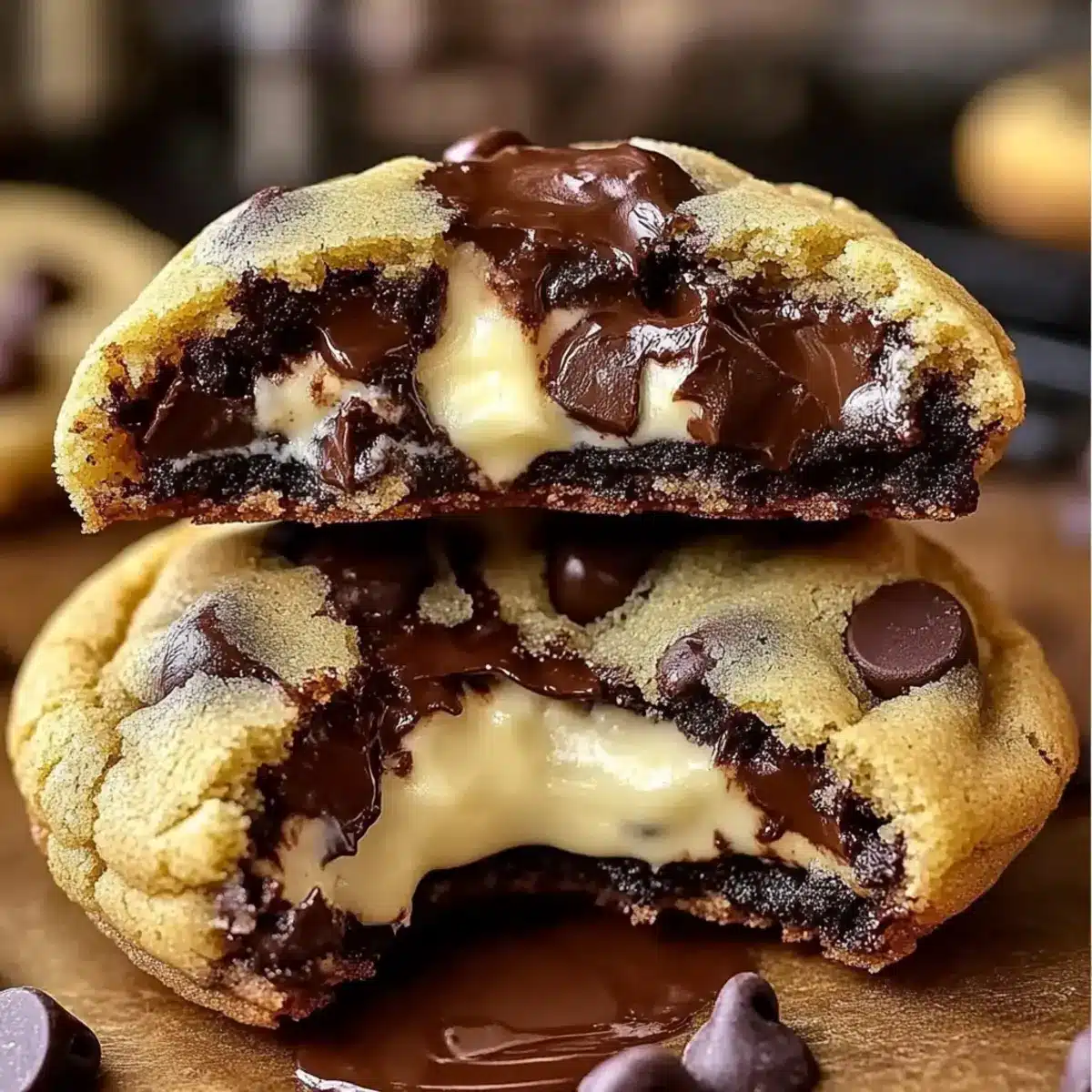 Cheesecake Stuffed Chocolate Chip Cookies