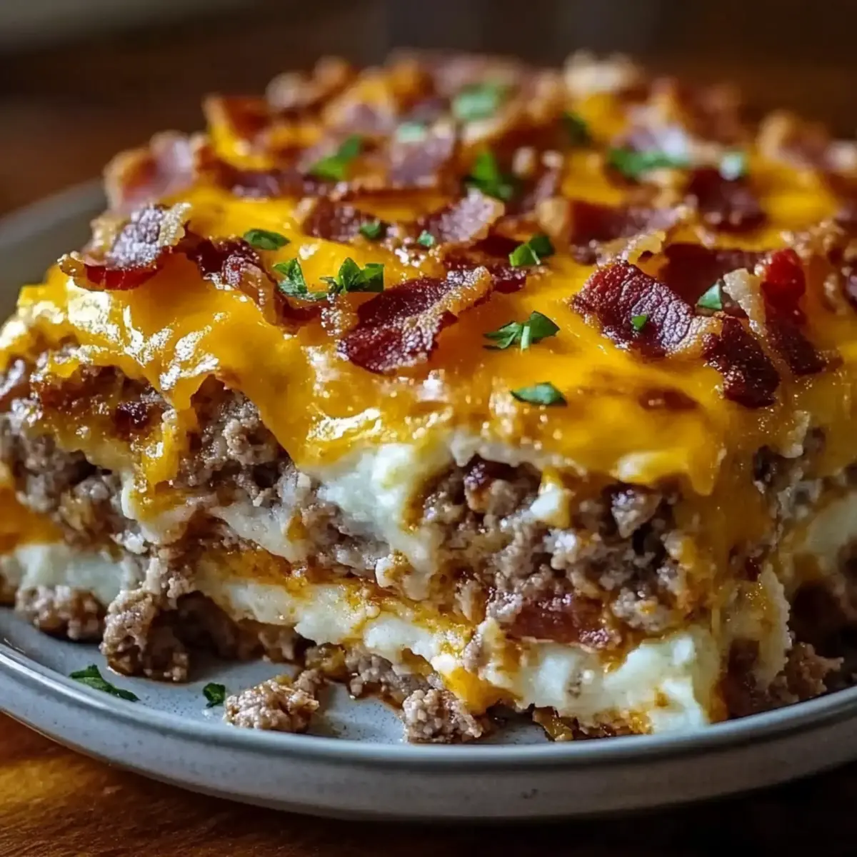 Cheesy Loaded Meatloaf Casserole