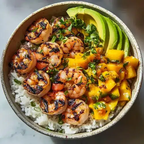 Charred Shrimp and Avocado Bowl