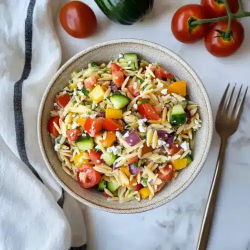 Rainbow Orzo Salad