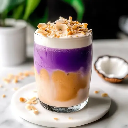 Iced Ube Coconut Macchiato