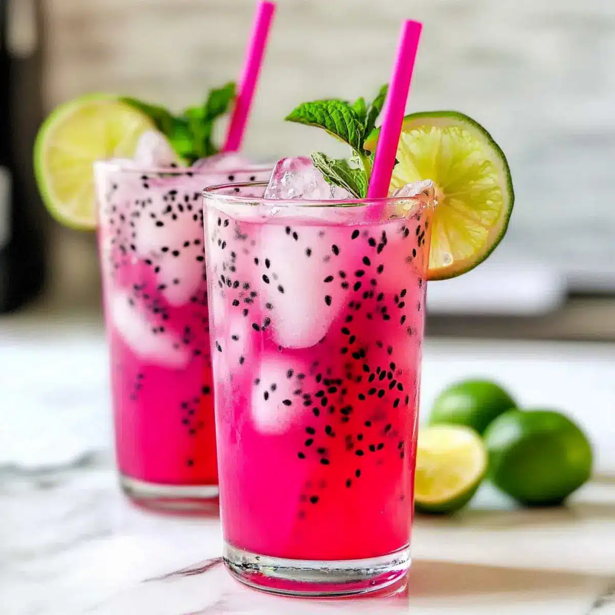 Dragon Fruit Mocktails
