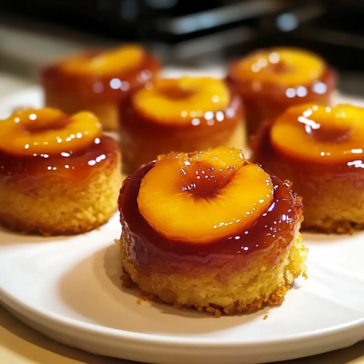 Mini Peach Upside Down Cakes
