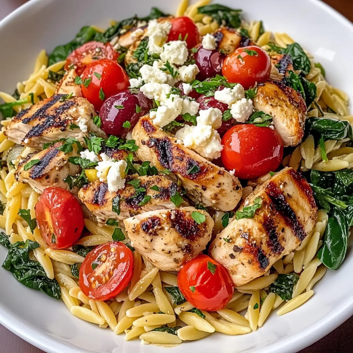 Mediterranean Chicken Orzo