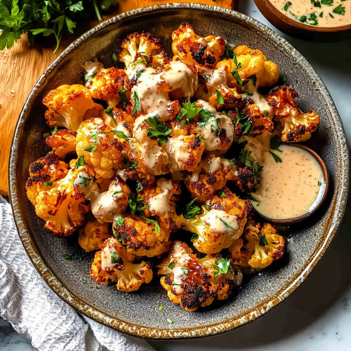 Moroccan Cauliflower with Tahini-Honey