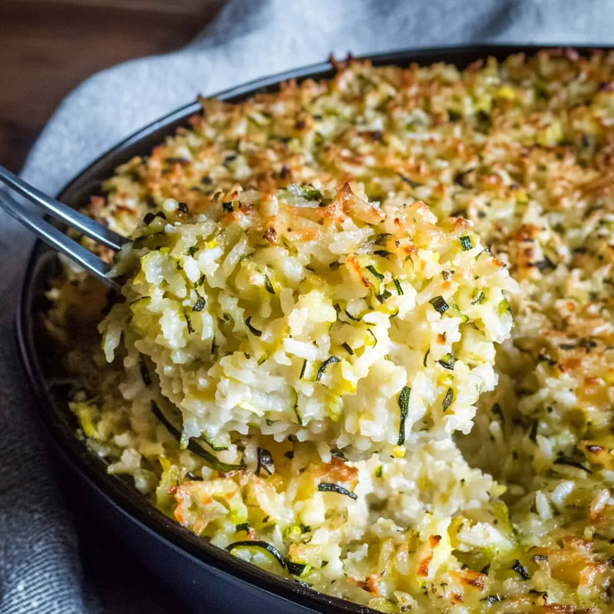 Zucchini and Rice Gratin