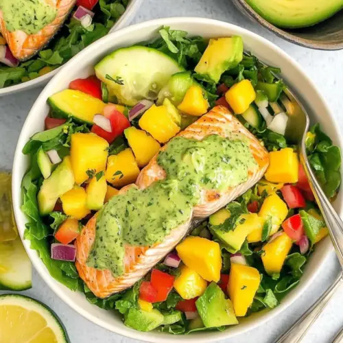 Mango Salmon Salad with Cilantro and Avocado