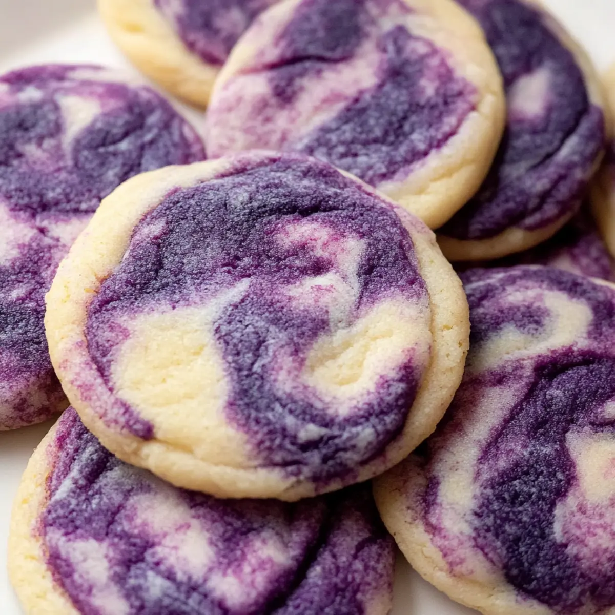 30-Minute Ube Marble Cookies