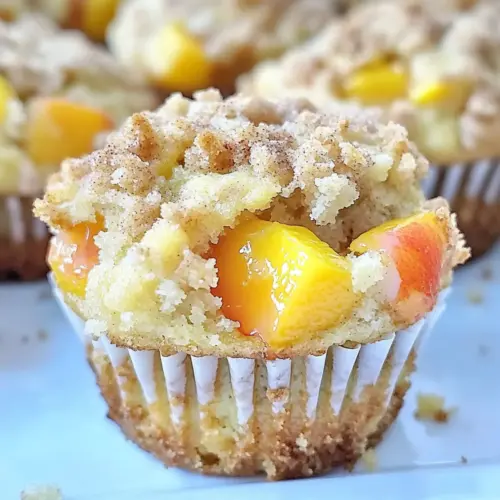 Peach Crumb Muffins
