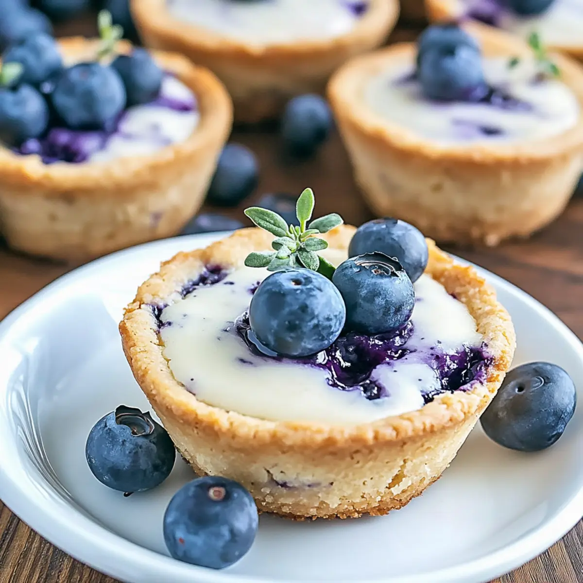 Blueberry Cheesecake Cookie Cups