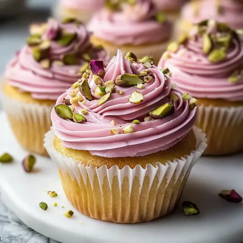 Rose and Pistachio Cupcakes