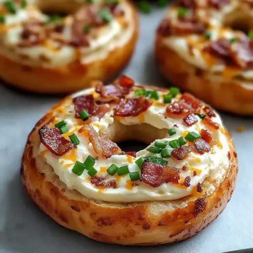 Bacon Cream Cheese Bagels