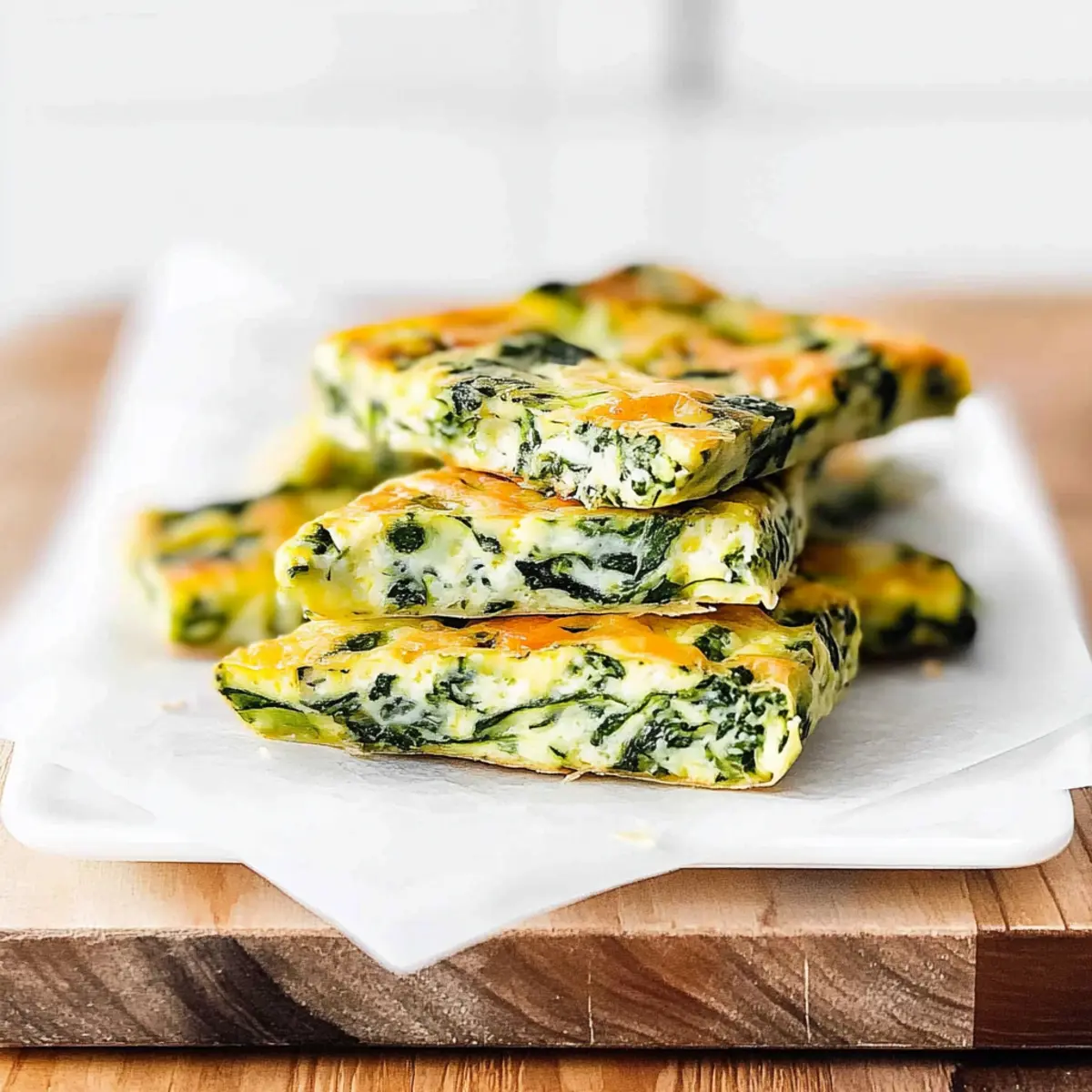 Baked Spinach Zucchini Frittata Fingers