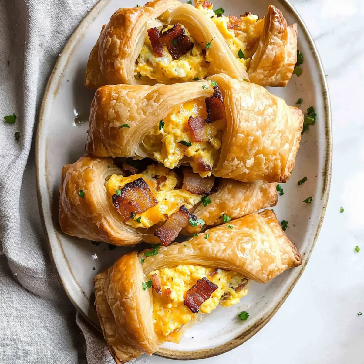 Scrambled Eggs and Puff Pastry