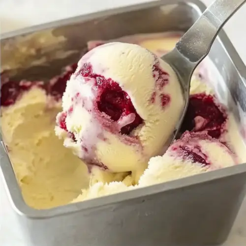 Keto White Chocolate Raspberry Ice Cream