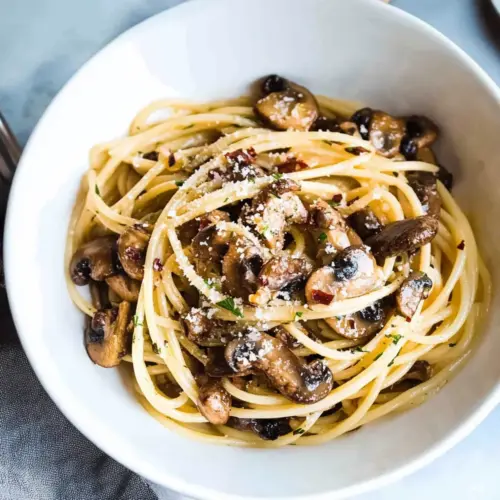 Mushroom Spaghetti Aglio Olio