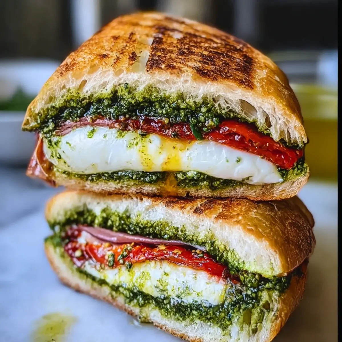 Burrata Pesto Sandwich