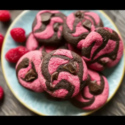 Raspberry Dark Chocolate Cookies