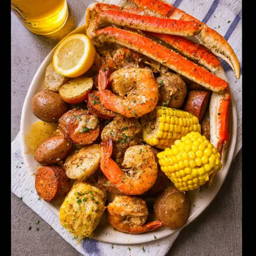Cajun Seafood Boil with Garlic Butter Sauce