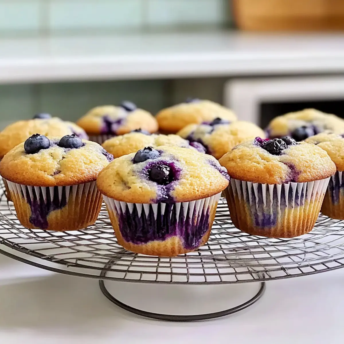 Sourdough Blueberry Muffins