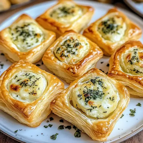 Herb and Cheese Stuffed Puff Pastry Bites