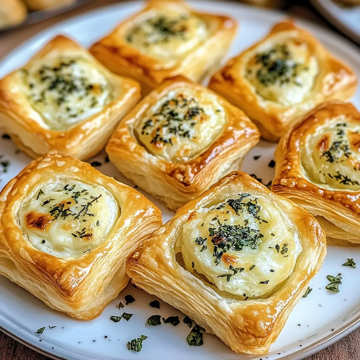 Herb and Cheese Stuffed Puff Pastry Bites