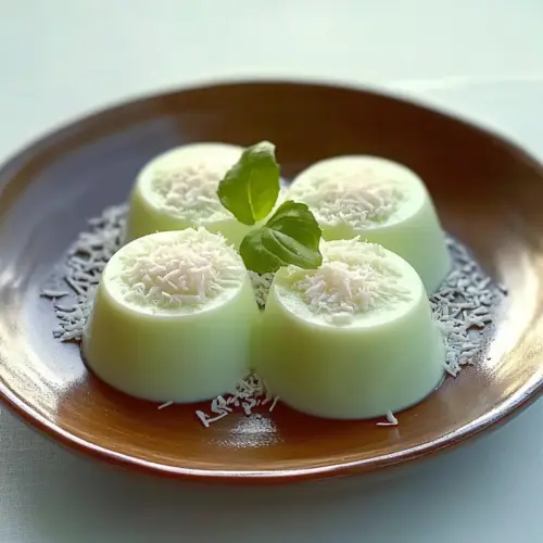 Creamy Pandan Coconut Panna Cotta